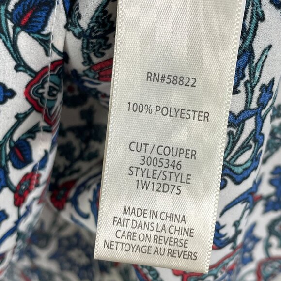 Max Studio London Womens Plus 3X Boho Floral Flutter Sleeve Tunic Top Blouse - Picture 4 of 7